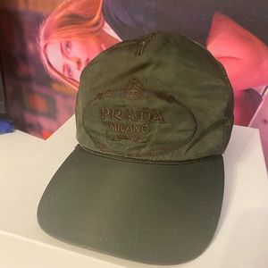 Prada Logo-embroidered Nylon trucker hat